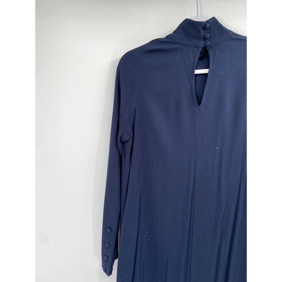 Rachel Pally Solid Navy Blue Long Sleeve Maxi Shift Dress Size Small - Picture 4 of 6